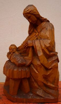 Krippenfigur Maria und Jesuskind